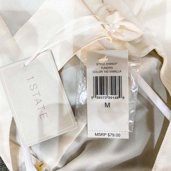 Revolve 1.State V neck Cream Blouse - Picture 9 of 9